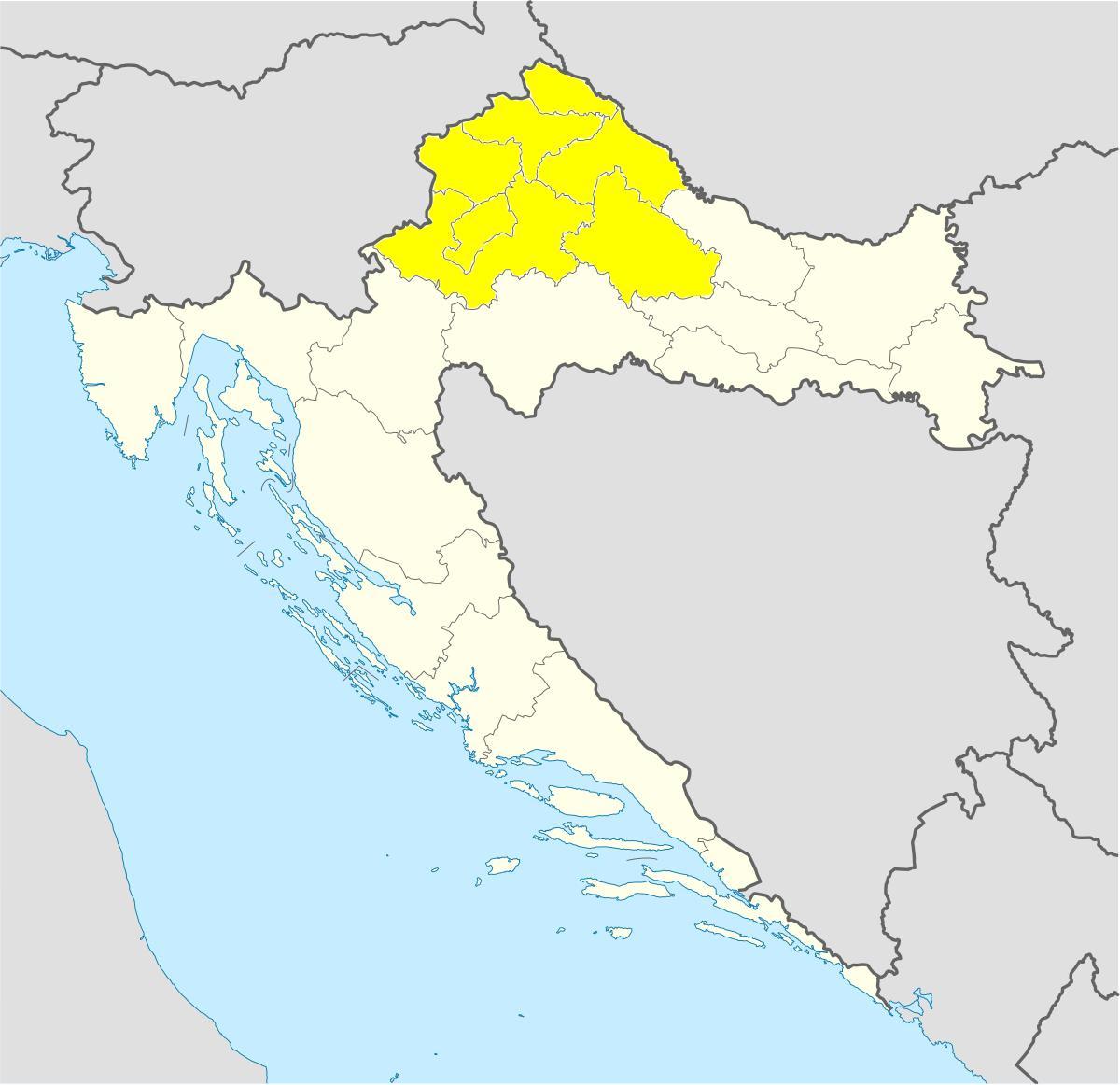 Norden von Kroatien Karte