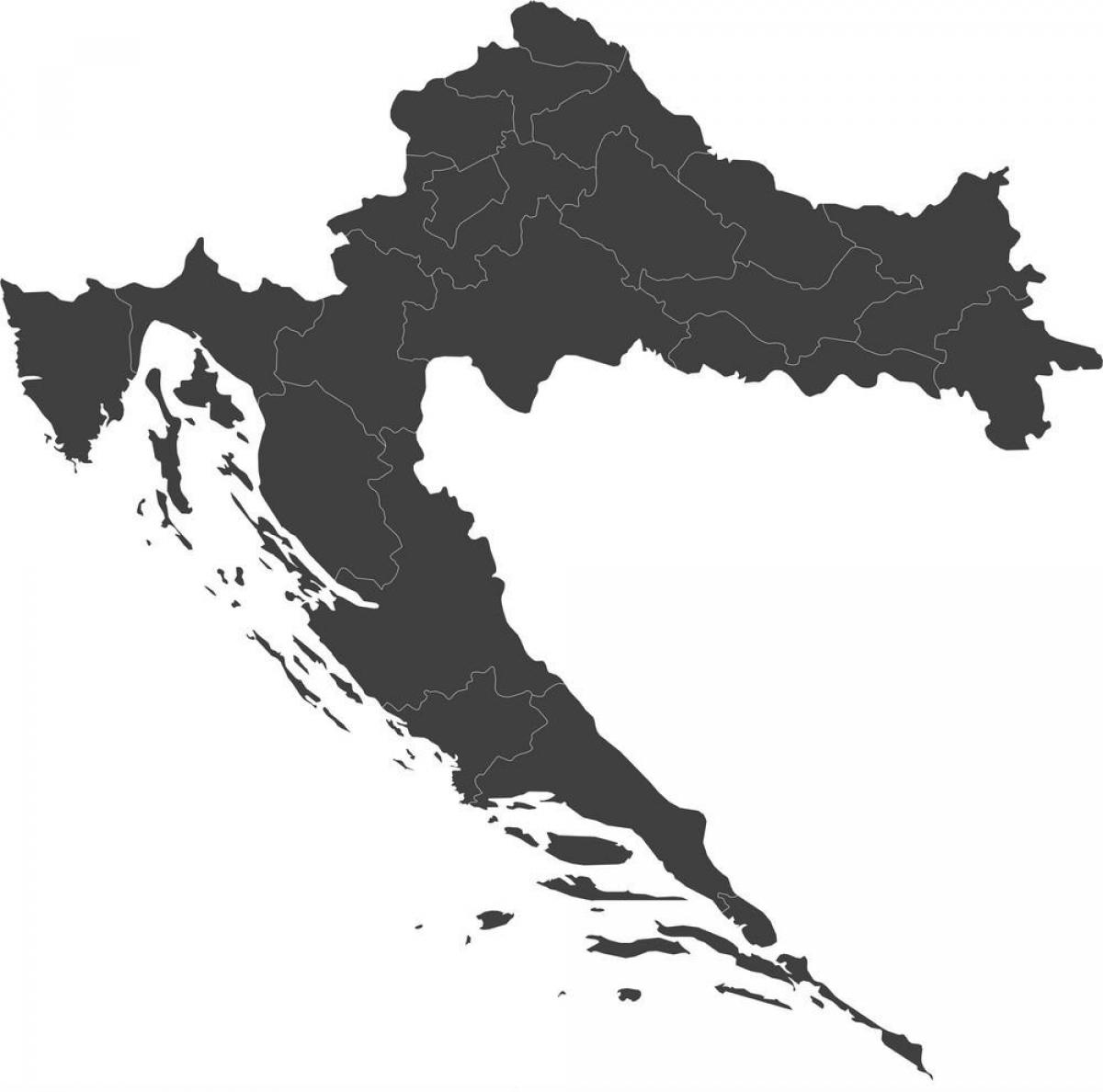 Kroatien Vektor-Karte