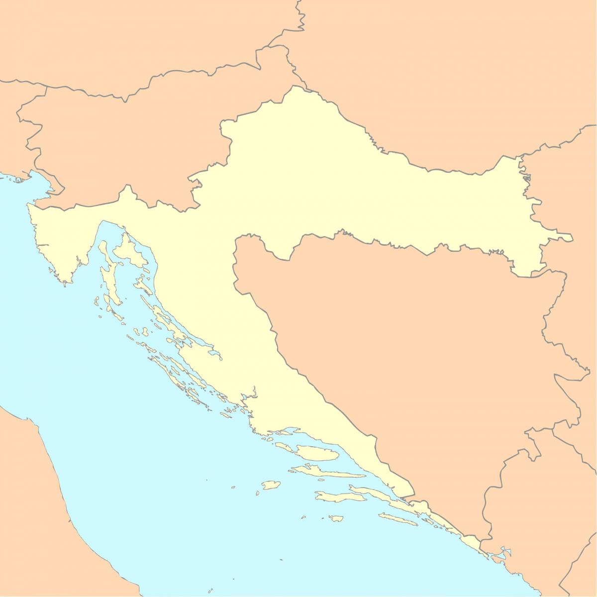 Leere Kroatien-Karte